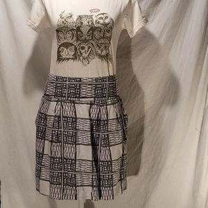 Banana Republic print linen mini skirt 4 pockets